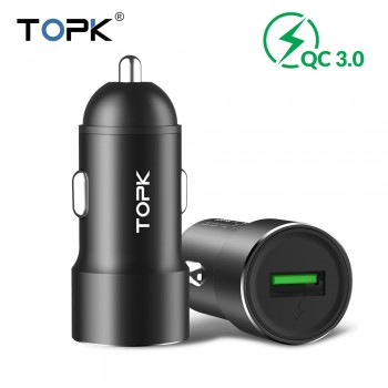 TOPK Quick Charge 3.0 Car Charger Adapter for iphone Samsung Huawei Xiaomi usb phone charger Fast charging car-charger