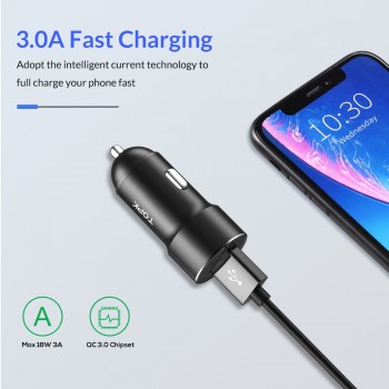 TOPK Quick Charge 3.0 Car Charger Adapter for iphone Samsung Huawei Xiaomi usb phone charger Fast charging car-charger