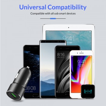 TOPK Quick Charge 3.0 Car Charger Adapter for iphone Samsung Huawei Xiaomi usb phone charger Fast charging car-charger