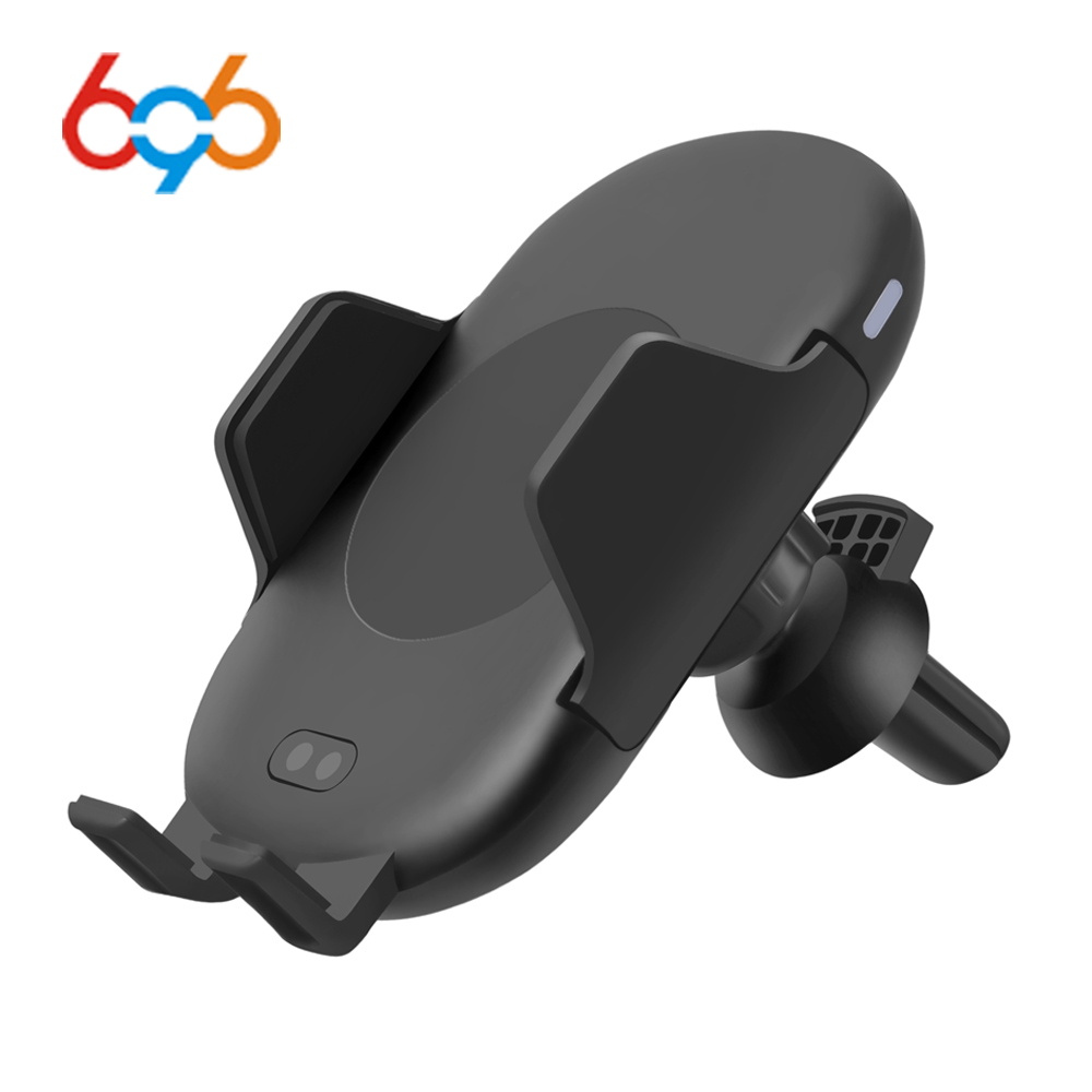 696 C10 QI Fast Wireless Car Charger 10W Automatic Infrared Induction Air Vent Car Phone Holder for iPhone Samsung Fast charging