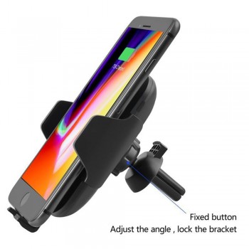 696 C10 QI Fast Wireless Car Charger 10W Automatic Infrared Induction Air Vent Car Phone Holder for iPhone Samsung Fast charging