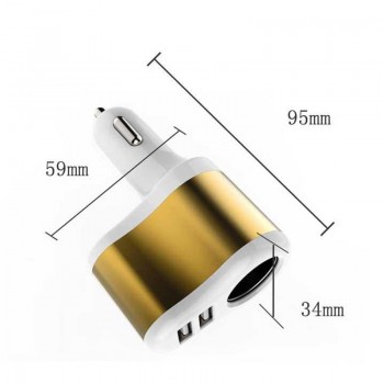 HSTRADE Car Charger Cigarette Lighter 2-Ports USB Charger 2.1A Car-Charger Mobile Phone Universal For iPhone Samsung Charging