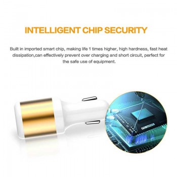 HSTRADE Car Charger Cigarette Lighter 2-Ports USB Charger 2.1A Car-Charger Mobile Phone Universal For iPhone Samsung Charging