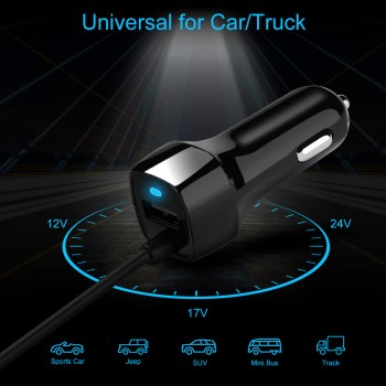 SeenDa Universal Car Charger with Cable Cellphone USB Fast Charger For Samsung S9 S8 Plus S6 S7 Edge Plus For iPhone 6 6s 7 8
