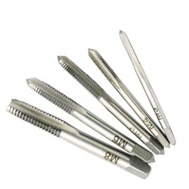 5pcs Hss Machine Screw Thread Metric Plug Tap Screw Taps 3mm 4mm 5mm 6mm 8mm M3-M8 Set Kit Screw Thread Tap Drill M3 M4 M5 M6 M8