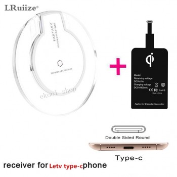 Qi Wireless Charger Universal Android and Letv type-c for iPhone+Receiver Adapter Charging Induction for Samsung Huawei Xiaomi