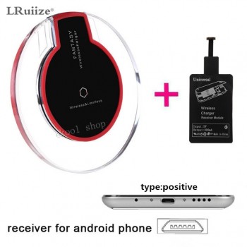 Qi Wireless Charger Universal Android and Letv type-c for iPhone+Receiver Adapter Charging Induction for Samsung Huawei Xiaomi