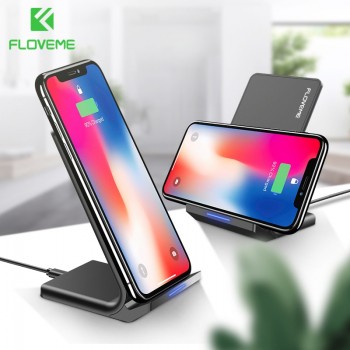 FLOVEME 10W Qi Wireless Charger For iPhone 8 X Xs For Samsung Galaxy S10 Plus S8 S9 S7 Edge Fast Charger Wireless Charging Dock