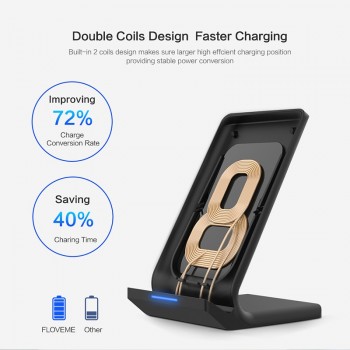 FLOVEME 10W Qi Wireless Charger For iPhone 8 X Xs For Samsung Galaxy S10 Plus S8 S9 S7 Edge Fast Charger Wireless Charging Dock