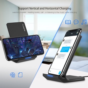 FLOVEME 10W Qi Wireless Charger For iPhone 8 X Xs For Samsung Galaxy S10 Plus S8 S9 S7 Edge Fast Charger Wireless Charging Dock