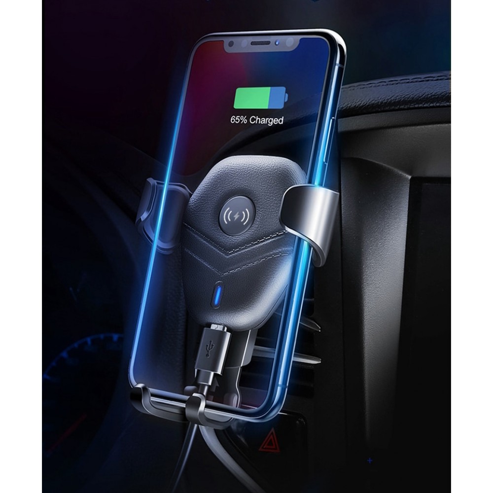 Gravity Sensor QI Wireless Charging Car Charger for Samsung Galaxy S9 S8 S6 S7 Edge Air Vent Holder for IPhone XS MAX XR 8 Plus
