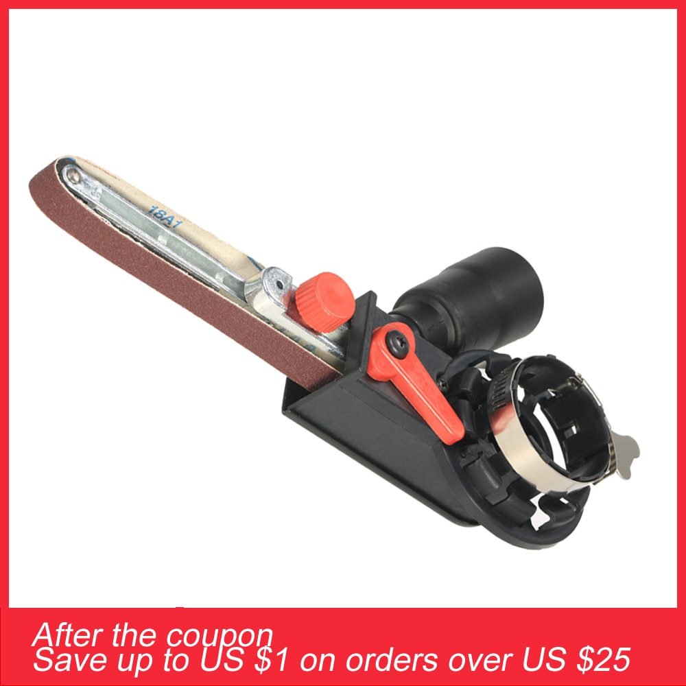Mini DIY Sander Sanding Belt Adapter Bandfile Belt Sander for 115mm 4.5 and 125mm 5 Electric Angle Grinder
