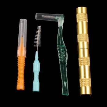 1PC Useful Cleaning Airbrush Nozzle Spray Gun Repair Needle amp; 3Pcs Brush Kit Tool Random Color