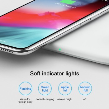 Baseus 10W 2in1 Qi Wireless Charger For iPhone XS Max XR X Samsung Fast Wireless Charging Pad For iWatch 3 2 Desktop Charger