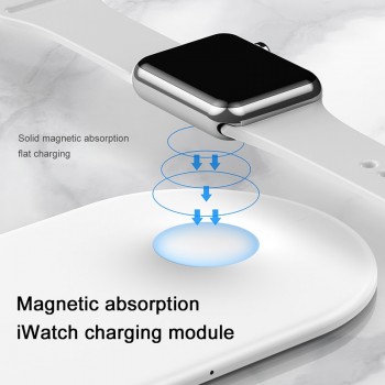 Baseus 10W 2in1 Qi Wireless Charger For iPhone XS Max XR X Samsung Fast Wireless Charging Pad For iWatch 3 2 Desktop Charger