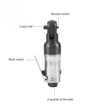 Square Drive Straight Shank Pneumatic Air Ratchet Wrench Professional Tool 1/4 3/8