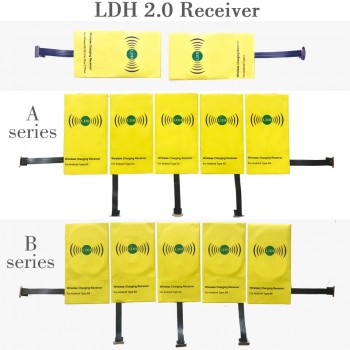 LDH Qi Wireless Charger Receiver For iPhone 7 6 6s 5Plus Wireless Charging Micro Type C Adapter For Samsung Xiaomi Android Phone