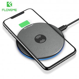FLOVEME Qi Wireless Charger For iPhone X Xs Max Xr 8 Plus 9mm Ultra Thin Wireless Charging Pad For Samsung S8 S10 S9 Plus Note 9