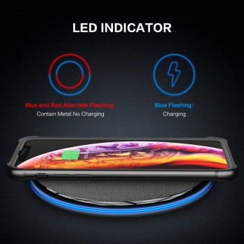 FLOVEME Qi Wireless Charger For iPhone X Xs Max Xr 8 Plus 9mm Ultra Thin Wireless Charging Pad For Samsung S8 S10 S9 Plus Note 9
