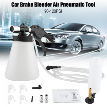 Car Brake Bleeder Bleeding Fluid Change Kit Air Pneumatic Garage Vacuum Tool Set 90-120PSI With User Manual