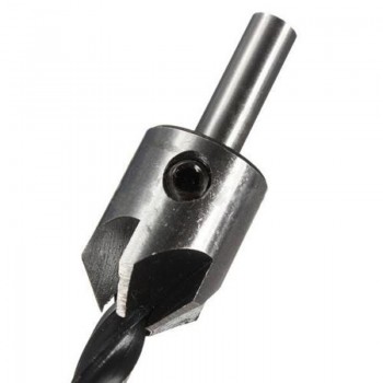 4pcs Useful HSS 5 Flute Countersink Drill Bit Set Drill Press Set Chamfer Reamer Woodworking Power Tools 3mm-6mm