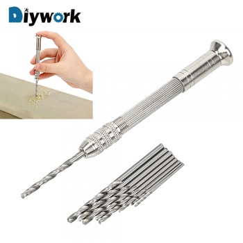DIYWORK Hand Twist Drill Woodworking DIY Tools Drill Alloy Steel Puncher Hand Tool Manual Drilling Drill