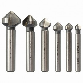 3 Flute Countersink Drill Bit Round Handle 90 Degree HSS Wood Steel Chamfer Cutter Tool 6.3/8.3/10.4/12.4/16.5/20.5mm