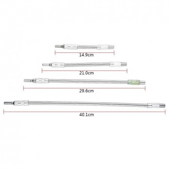 Adeeing 400mm Flexible Shaft Tool Metal Drill Screwdriver Bit Holder Connect Link Multitul Hex Shank Extension Snake Bit