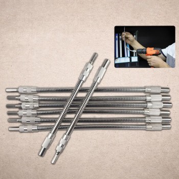 Adeeing 400mm Flexible Shaft Tool Metal Drill Screwdriver Bit Holder Connect Link Multitul Hex Shank Extension Snake Bit