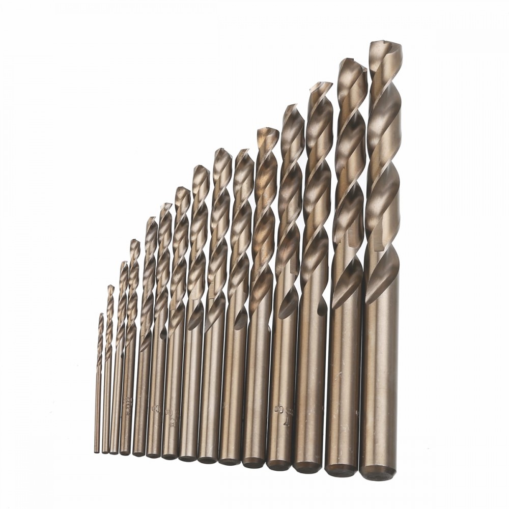 15pcs Cobalt Drill Bits For Metal Wood Working M35 HSS Steel Straight Shank 1.5-10mm Twist Drill Bit Power Tools Mayitr