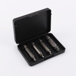 4pcs/Set Drill Out Damaged Screw Extractor Out Remover Handymen Broken Bolt Stud Removal Tool Kit  #1 #2 #3 #4 With Case