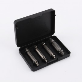 4pcs/Set Drill Out Damaged Screw Extractor Out Remover Handymen Broken Bolt Stud Removal Tool Kit  #1 #2 #3 #4 With Case