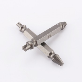 4pcs/Set Drill Out Damaged Screw Extractor Out Remover Handymen Broken Bolt Stud Removal Tool Kit  #1 #2 #3 #4 With Case