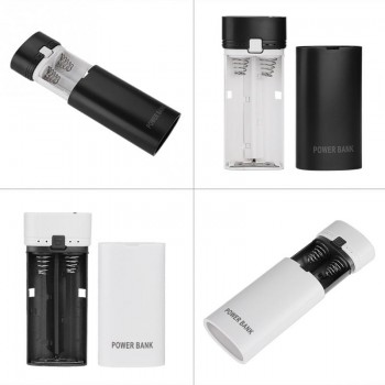 DIY 2 * 18650 Battery Portable Power Bank Case Charger Box USB Interface