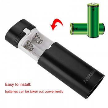 DIY 2 * 18650 Battery Portable Power Bank Case Charger Box USB Interface