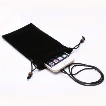 6.3 Inch Power Bank Bags 100% Cotton with Neck Strap Sleeve Phone Pouch Bag for USB Charger/USB Cable/Power Bank/Phone