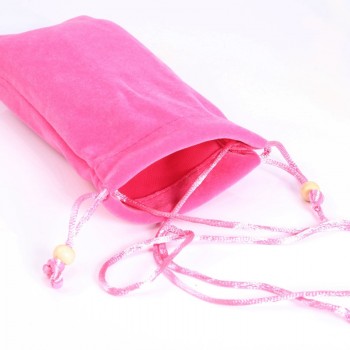 6.3 Inch Power Bank Bags 100% Cotton with Neck Strap Sleeve Phone Pouch Bag for USB Charger/USB Cable/Power Bank/Phone