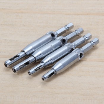 4pcs/Set HSS Self Centering Hinge Center Hexagon Drill Bits Door Cabinet Woodworking Positioning Hole Puncher 2/2.8/3.5/4.5mm