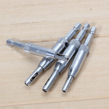 4pcs/Set HSS Self Centering Hinge Center Hexagon Drill Bits Door Cabinet Woodworking Positioning Hole Puncher 2/2.8/3.5/4.5mm