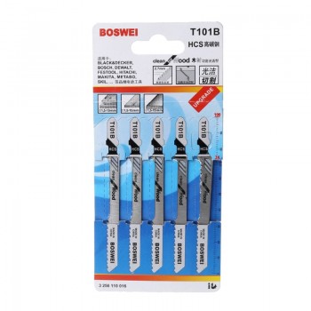 5Pcs/Set T101B HCS 100mm Jigsaw Blade Clean for Wood T-Shank Jig Saw Blades W315
