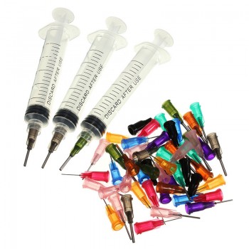 50Pcs/Set SMT SMD PCB Solder Paste Adhesive Glue Liquid Dispenser+Dispensing Needle Welding Fluxes For Welding Tools