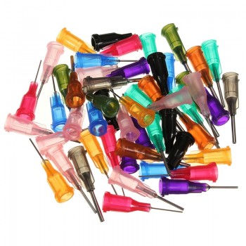 50Pcs/Set SMT SMD PCB Solder Paste Adhesive Glue Liquid Dispenser+Dispensing Needle Welding Fluxes For Welding Tools