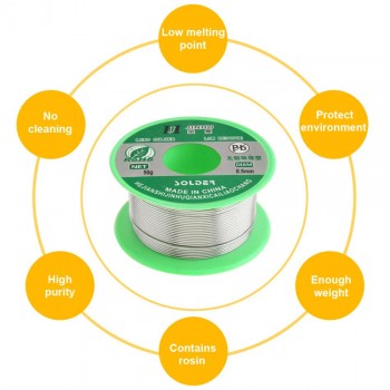 0.5/0.6/0.8mm 50g 99.7% Sn 0.3% Cu Lead-free Rosin Core Solder Wire with Flux and Low Melting Point for Electric Soldering Iron