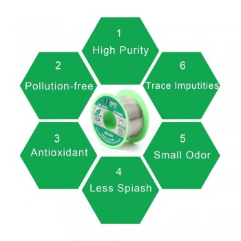 50g Lead-free Solder Wire 0.5-1.0mm Unleaded Lead Free Rosin Core for Electrical Solder RoHs