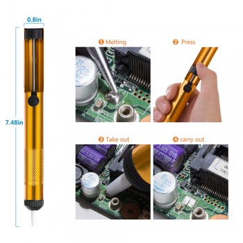GEYOTAR EU Plug 220V 60W Electric Soldering Iron Kit Screwdriver Tweezers Tin Wire Desoldering Pump knife Welding Repair Tools