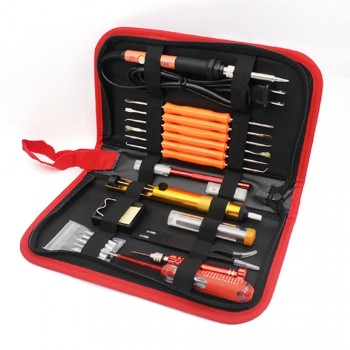 GEYOTAR EU Plug 220V 60W Electric Soldering Iron Kit Screwdriver Tweezers Tin Wire Desoldering Pump knife Welding Repair Tools