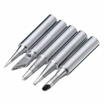 5pcs Metal 900M-T Soldering Iron Tips Set 42mm For Hakko Solder Rework Repair Tools