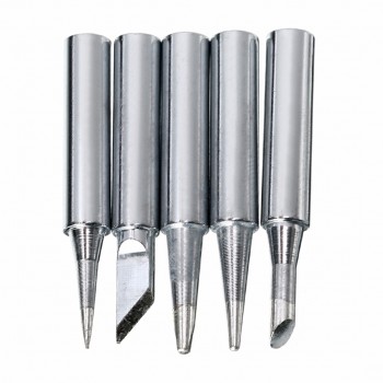 5pcs Metal 900M-T Soldering Iron Tips Set 42mm For Hakko Solder Rework Repair Tools