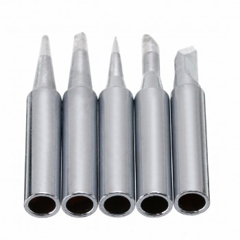 5pcs Metal 900M-T Soldering Iron Tips Set 42mm For Hakko Solder Rework Repair Tools