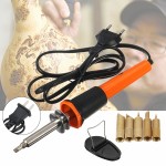 110V/220V EU/US Plug 30W Electric Soldering Iron Pen Wood Burning Pen Set Pencil Burner With Brass Tips and Accessories